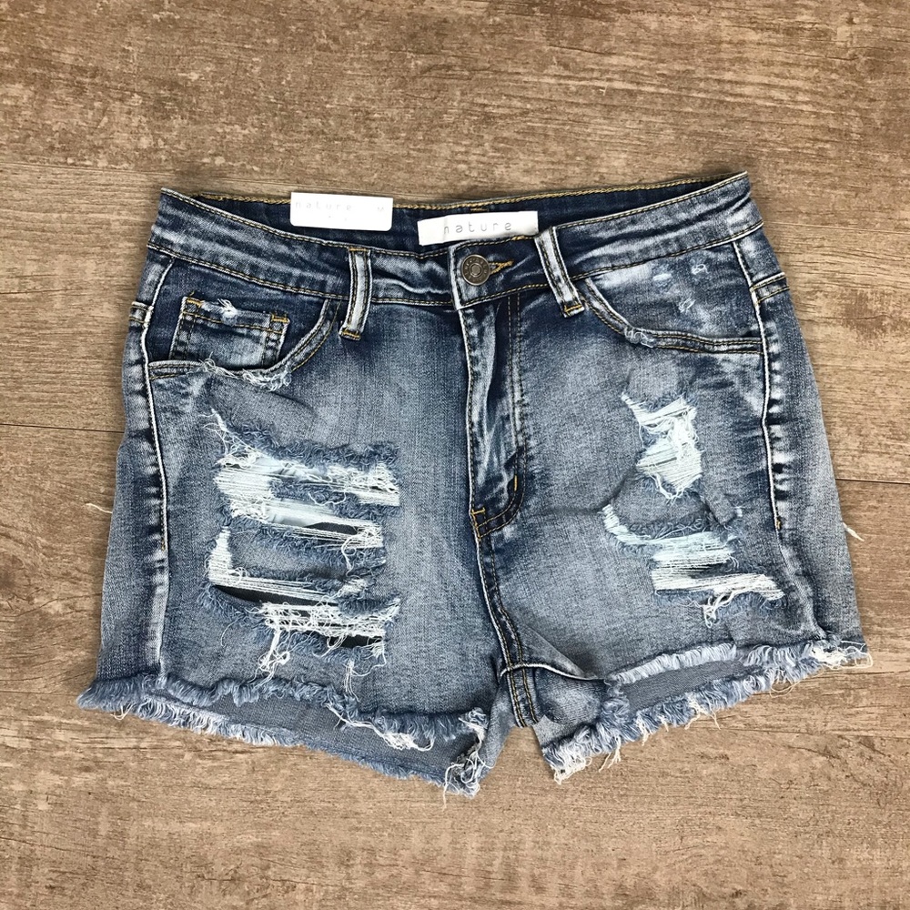 Stretchy High Rise Shorts by Nature Denim